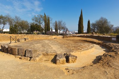 Circular Mausoleum in the Roman Necropolis of the Archaeological Complex, Carmona, Seville Province, Spain by Unbekannt Unbekannt